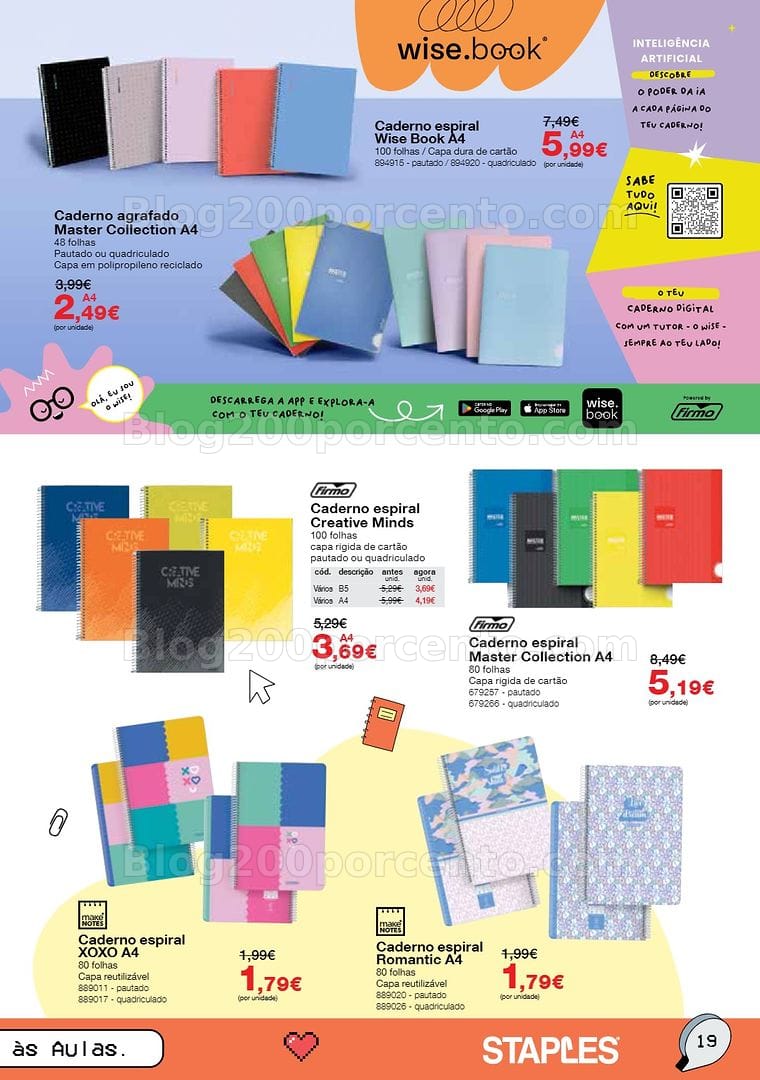 Antevisão Folheto STAPLES Regresso às Aulas Promoções de 17 agosto a 30 setembro